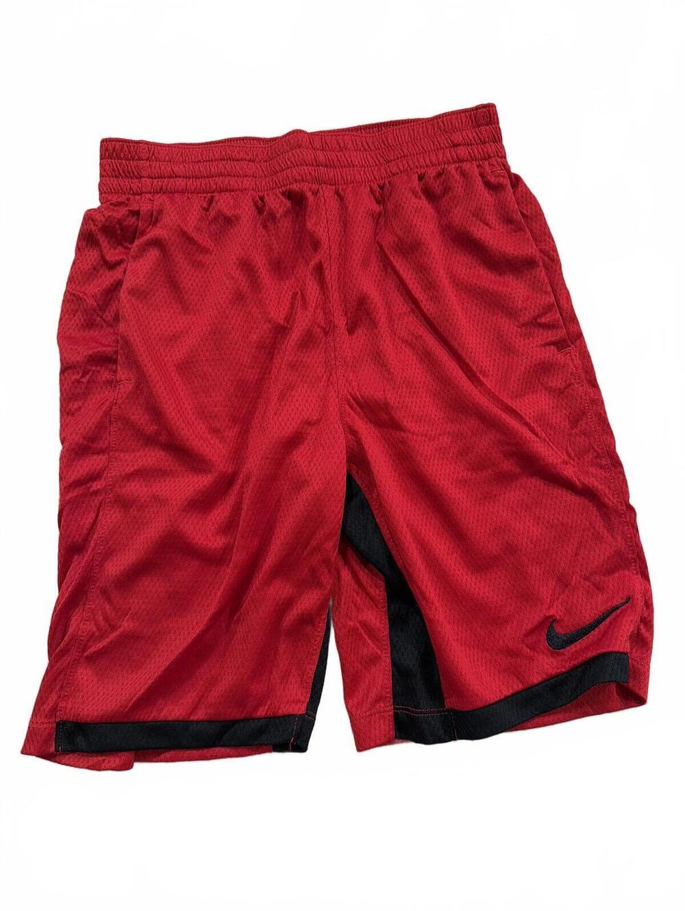 Nike Boys Red Black Dri-FIT Athletic Shorts L
